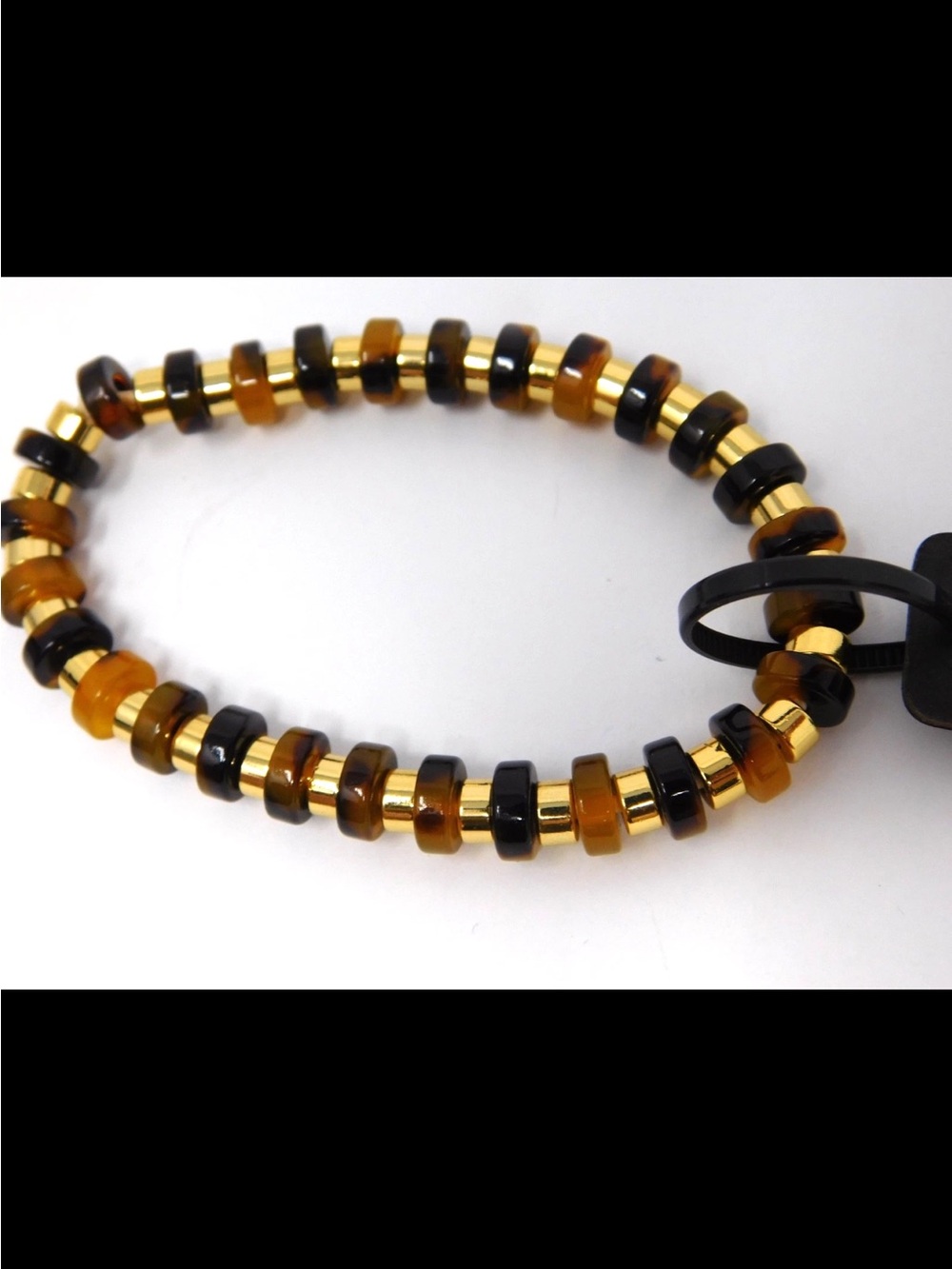 J Crew Women's Bracelet Stretchy Tortoise Mixed Disc Ladies Autumn Fall Fashion